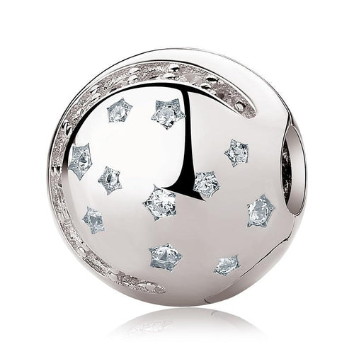 Sterling Silver Moon & Stars Bead Clip