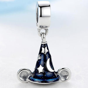 Sterling Silver Dangling Magical Fantasia Hat Bead Charm