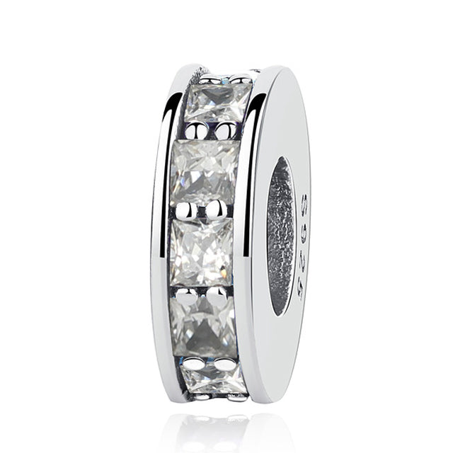 Sterling Silver Cubic Zirconia Eternity Spacer Charms - Available