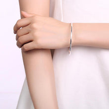 Load image into Gallery viewer, Sterling Silver Ultra-Slim Hoop Bracelet