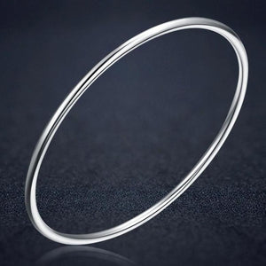 Sterling Silver Ultra-Slim Hoop Bracelet