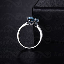 Load image into Gallery viewer, Aqualeana&#39;s 3.15 Carat Aquamarine &amp; Diamond Ring in a 14K Solid White Gold Setting
