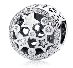 Sterling Silver Sparkling Star Charm Bead
