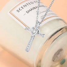 Load image into Gallery viewer, Sterling Silver Heart Cross Necklace