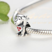 Load image into Gallery viewer, Sterling Silver Labrador Charm Bead with CZ Bandana