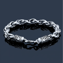 Load image into Gallery viewer, Sterling Silver Double Link Fish Hook Bracelet