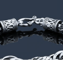 Load image into Gallery viewer, Sterling Silver Double Link Fish Hook Bracelet