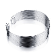 Load image into Gallery viewer, Genuine 925 Sterling Silver Cuff Bangle, Wide Cuff bangle, Sterling Silver wide cuff, 100Sterling.com, Fashion Bracelet, Sterling Silver Bracelet