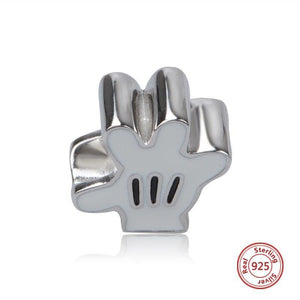 Sterling Silver Mickey's Signature Hand Wave Bead