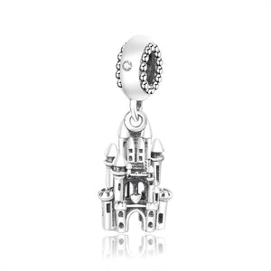 Dangling Sterling Silver Enchanted Castle Charm