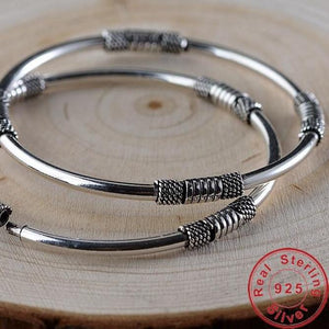 Sterling Silver Roping Detail Bangle