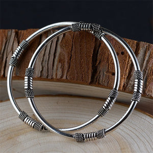 Sterling Silver Roping Detail Bangle
