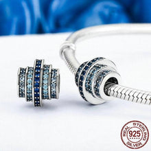 Load image into Gallery viewer, Sterling Silver Waves of Blue Bead Charm