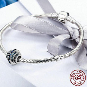Sterling Silver Waves of Blue Bead Charm