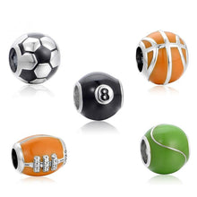 Load image into Gallery viewer, Sterling Silver &amp; Enamel Sports Ball Collection