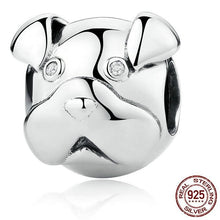 Load image into Gallery viewer, Sterling Silver Clear Eyed Sharpei Bead Charm