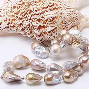 12-13.5mm Freshwater Champagne Baroque Pearl Necklace