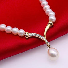 Load image into Gallery viewer, 5mm Freshwater Pearl Necklace with Sparkling Drop Pearl Pendent, 18 Inch Freshwater Pearl Necklace, Freshwater Pearl Necklace, Classic Pearl Necklace, Long Pearl Necklace, 18 inch necklace, 100Sterling.com, Stunning Pearls, Pearls, Anniversary Gift, Women&#39;s Pearl Necklace, Birthday Gift Ideas, Gift Ideas, Freshwater Pearls, Bridal Jewelry, Bridesmaid Jewelry Free Shipping Jewelry, Fashion Pearl Jewelry, Pearl Jewelry, Pearls, Pearl, Wedding Fashion, Giving Pearls