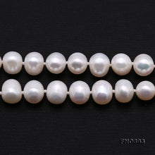 Load image into Gallery viewer, 8-9mm Adjustable Cultured Freshwater Pearl Necklace, 37.5 inch long Freshwater Pearl Necklace, Cultured Pearl Necklace, Wedding Jewelry, Bridal Jewelry, Bridal Pearls, Wedding Pearls, Pearl Necklace, 8mm Pearl Necklace, 9mm Pearl Necklace, Freshwater Pearl Necklace, Large Pearls, Freshwater pearls, Classic Pearl Necklace, 100Sterling.com, Wedding Jewelry, Anniversary pearls, Evening Pearls, Daytime Pearls, Fashion Pearls, White Pearls, White Pearl Necklace