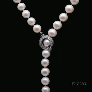 8-9mm Adjustable Cultured Freshwater Pearl Necklace, Freshwater Pearl Bracelet, Cultured Pearl Necklace, Wedding Jewelry, Bridal Jewelry, Bridal Pearls, Wedding Pearls, Pearl Bracelet, 8mm Pearl Necklace, 9mm Pearl Necklace, Freshwater Pearl Necklace, Large Pearls, Freshwater pearls, Classic Pearl Necklace, 100Sterling.com, Wedding Jewelry, Anniversary pearls, Evening Pearls, Daytime Pearls, Fashion Pearls, White Pearls, White Pearl Necklace
