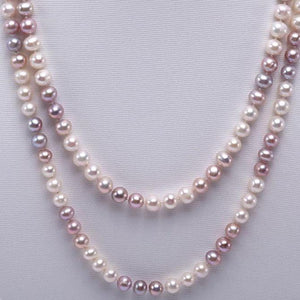 8mm multi color Freshwater Pearl Necklace, 9mm multicolor pearl necklace, Bridal jewelry, Bride Pearls, Bridal Pearls, Wedding Pearls, Wedding Jewelry, Pearl Necklace, Pearls, White pink and lavender Pearls, 100Sterling.com, Pearls, Women's Pearls, Bridesmaids Pearls, Long Pearl Necklace, Classic Pearls, Anniversary Pearls, Birthday Pearls, Birthday Jewelry, Anniversary Jewelry, Jewelry gift, Wearing Pearls