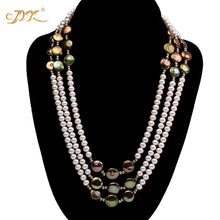 Load image into Gallery viewer, Limited Edition 3-Strand Designer Freshwater &amp; Barogue Pearl Necklace