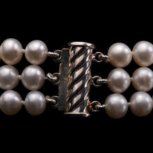 Load image into Gallery viewer, 6-7mm Freshwater Pearl Necklace, Freshwater Pearl Bracelet, Cultured Pearl Necklace, Wedding Jewelry, Bridal Jewelry, Bridal Pearls, Wedding Pearls, Pearl Bracelet, 7mm Pearl Necklace, 7mm Pearl Necklace, Freshwater Pearl Necklace, Large Pearls, Freshwater pearls, Classic Pearl Necklace, 100Sterling.com, Wedding Jewelry, Anniversary pearls, Evening Pearls, Daytime Pearls, Fashion Pearls, White Pearls, White Pearl Necklace, Barogue Pearls. Barogue and freshwater pearl necklace, designer pearl necklace