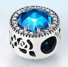 Load image into Gallery viewer, Sterling Silver Jewel Charm Bead - 6 Colors