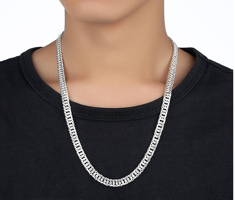 Men's Dressy Sterling Silver Necklace – 100Sterling