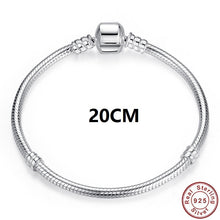 Load image into Gallery viewer, Sterling Silver Barrel Clasp Snake Chain Bracelet
