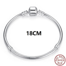 Load image into Gallery viewer, Sterling Silver Barrel Clasp Snake Chain Bracelet