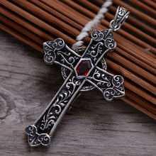 Load image into Gallery viewer, Sterling Silver Virgin Mary Cross Pendant Necklace, Sterling Silver Cross necklace, Cross Necklace, Men&#39;s Cross, Men&#39;s Cross Necklace, Women&#39;s Cross, Women&#39;s Cross Necklace, Religious Jewelry, 100Sterling.com