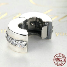 Load image into Gallery viewer, Sterling Silver &amp; Cubic Zirconia Eternity Bead Clip