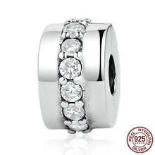 Load image into Gallery viewer, Sterling Silver &amp; Cubic Zirconia Eternity Bead Clip