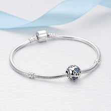 Load image into Gallery viewer, Sterling Silver &amp; CZ Paw Print Bead Charm in 7 Colors