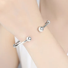 Load image into Gallery viewer, Sterling Silver Bangle Bracelet, Pandora style bracelet, Women&#39;s Bracelet, Fashion Bracelet, 100Sterling.com, Design-it-Yourself Bracelet