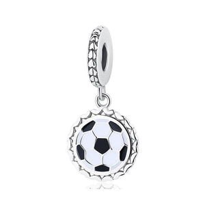 Sterling Silver Soccer, Basketball & Hockey Dangling Bead Charms