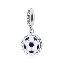 Load image into Gallery viewer, Sterling Silver Soccer, Basketball &amp; Hockey Dangling Bead Charms