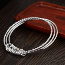 Load image into Gallery viewer, Sterling Silver Triple Bangle