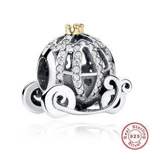 Sterling Silver Sparkling Cinderella Pumpkin Carriages - Two Designs