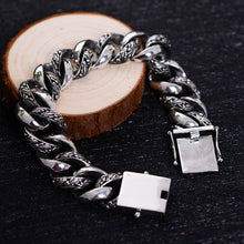 Load image into Gallery viewer, Thai Sterling Silver Link-on-Link Bracelet, Thai Sterling Silver Chain Link Bracelet, Sterling Silver Chunky Bracelet, Sterling Silver Bracelet, Men&#39;s Sterling Silver Bracelet, heavy Sterling Silver, Men&#39;s jewelry, Luxury Jewelry, Exclusive jewelry, 100sterling.com