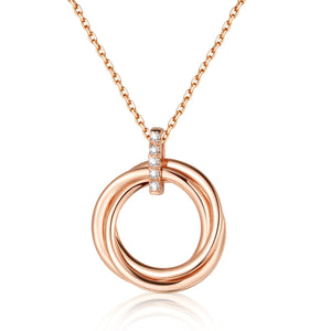 Sterling Silver Three Circle Necklace