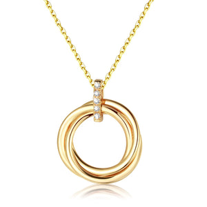 Sterling Silver Three Circle Necklace