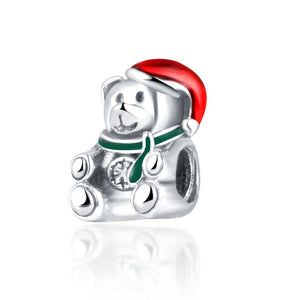 Colorful Sterling Silver Christmas Bead Charm Collection - 10 Designs