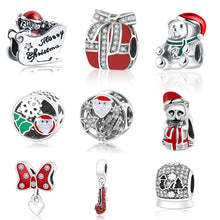 Load image into Gallery viewer, Colorful Sterling Silver Christmas Bead Charm Collection - 10 Designs