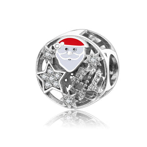 Colorful Sterling Silver Christmas Bead Charm Collection - 10 Designs