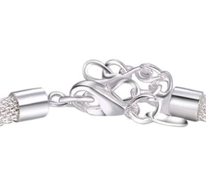 Women's Silver Plated Snow Ball Bracelet