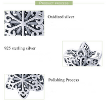 Load image into Gallery viewer, Sterling Silver Snowflake Bead Charm