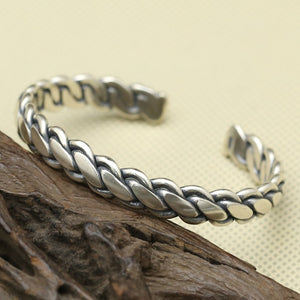 Solid Sterling Silver Domar Braided Weave Open Cuff - Sold Out