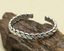 Load image into Gallery viewer, Solid Sterling Silver Domar Braided Weave Open Cuff - Sold Out